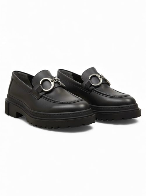 KIKI BLACK LEATHER WOMEN'S LOAFERS