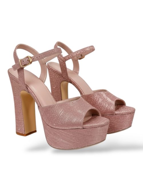 NEXT ROSE GOLD  PLATFORMED WOMEN'S HEELS