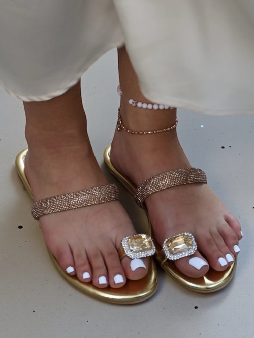 NILLY GOLD WOMEN'S SLIPPERS