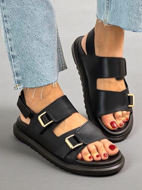 MOI BLACK WOMEN'S SANDALS