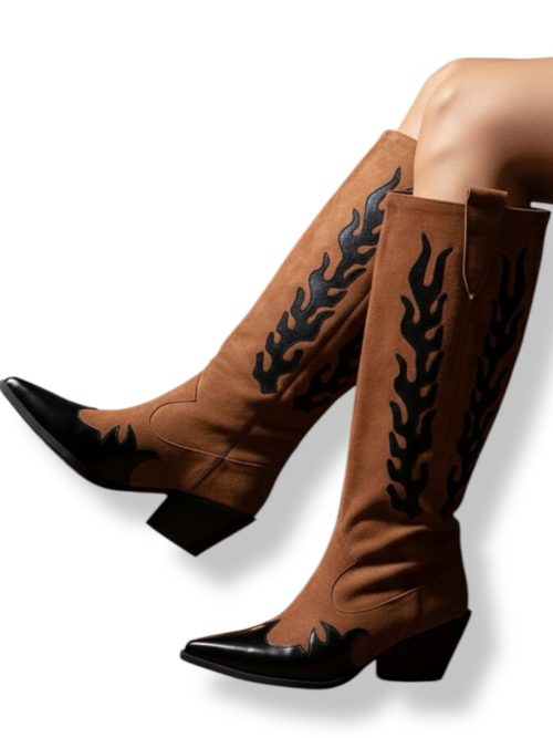 NIMRA BROWN WOMEN’S TOP BOOTS