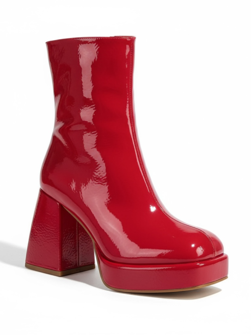 MILANO RED WOMEN'S ANKLE BOOTS