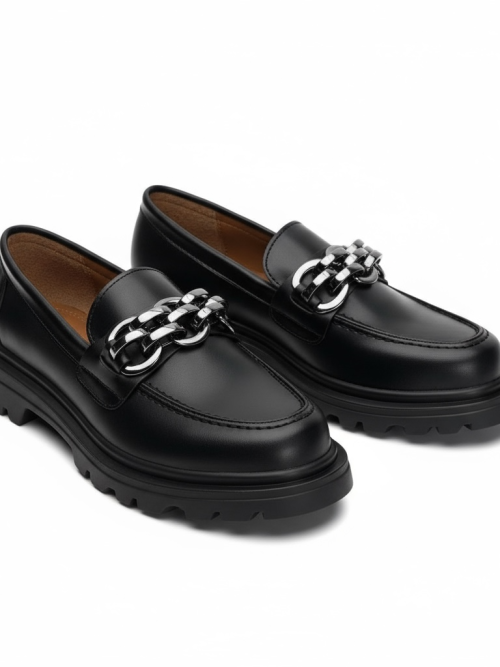 LUCAS BLACK WOMEN'S LOAFERS