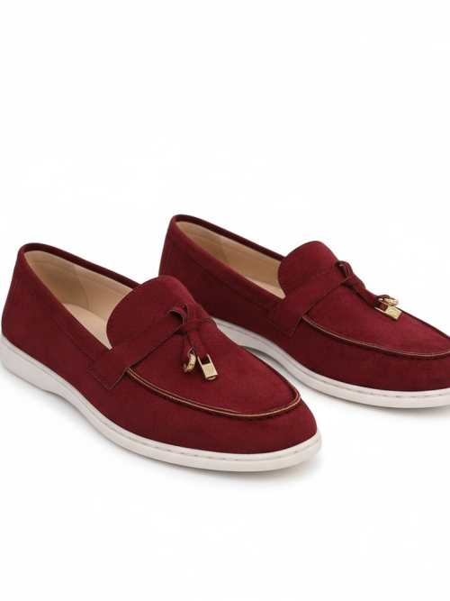 DORA BURGUNDY SUDE  WOMEN'S SLIPPERS