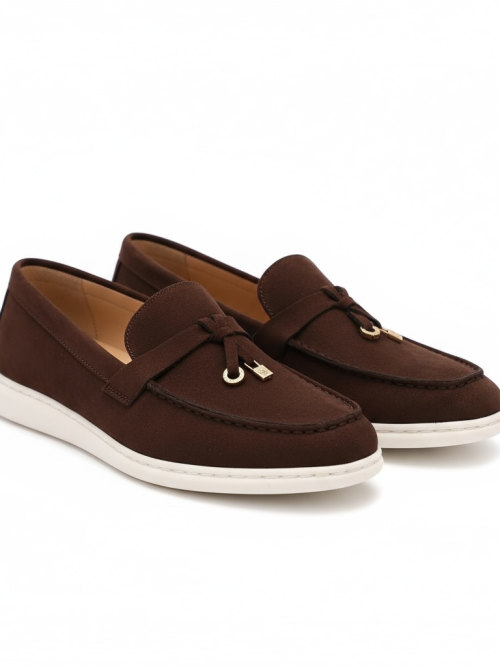 DORA DARK BROWN SUEDE  WOMEN'S SLIPPERS