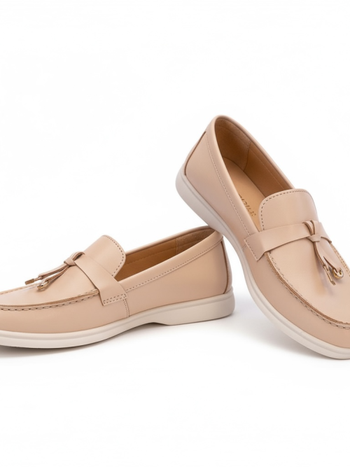 DORA NUDE LEATHER  WOMEN'S SLIPPERS
