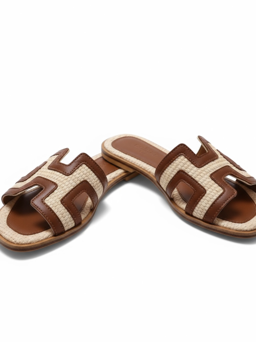 ROBBY BEIGE/BROWN  WOMEN'S SLIPPERS