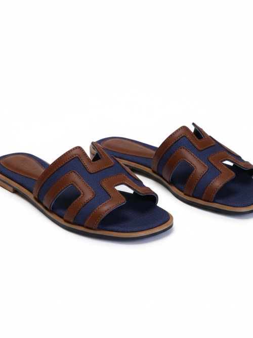 ROBBY BROWN/DARK BLUE  WOMEN'S SLIPPERS