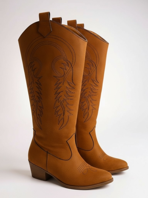 ROSALINA BROWN SUEDE WOMEN'S COWBOY BOOTS