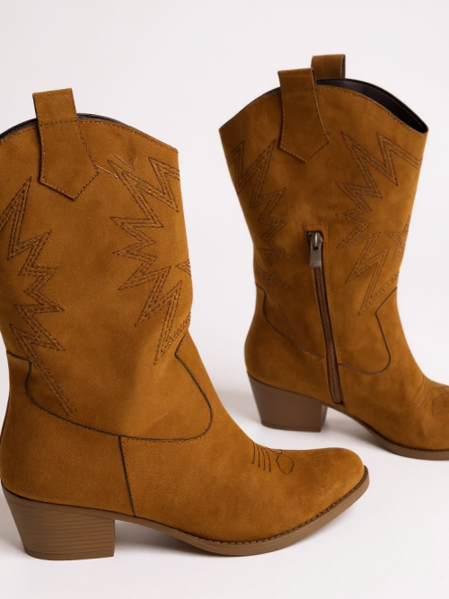 MIRA BROWN SUEDE WOMEN'S COWBOY BOOTS