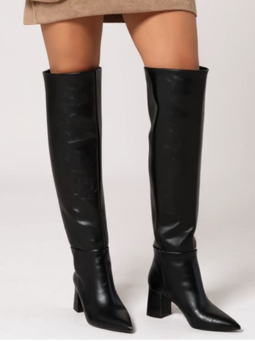 BERNY BLACK WOMEN'S TOP BOOTS