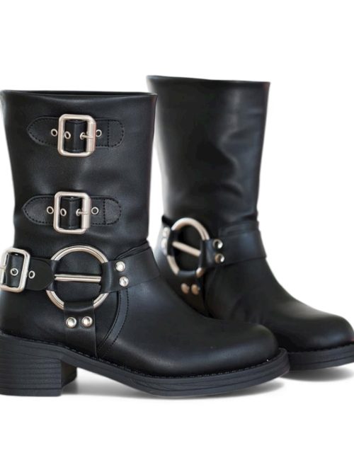 SONYA BLACK WOMEN'S CHUNKY BOOTS